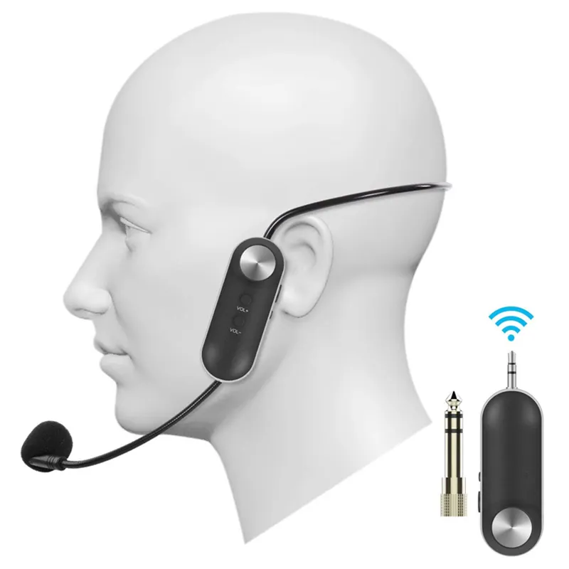 GAW-088 Mikrofon Headphone Headset Nirkabel UHF Profesional untuk Amplifier Suara