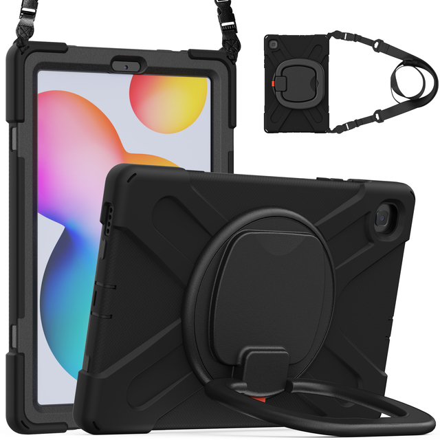Heavy Duty Armor Rugged Tablet Case for Samsung Galaxy Tab S6 Lite 10.4 P613/P619/ P620 with Pen Holder Hand Strap