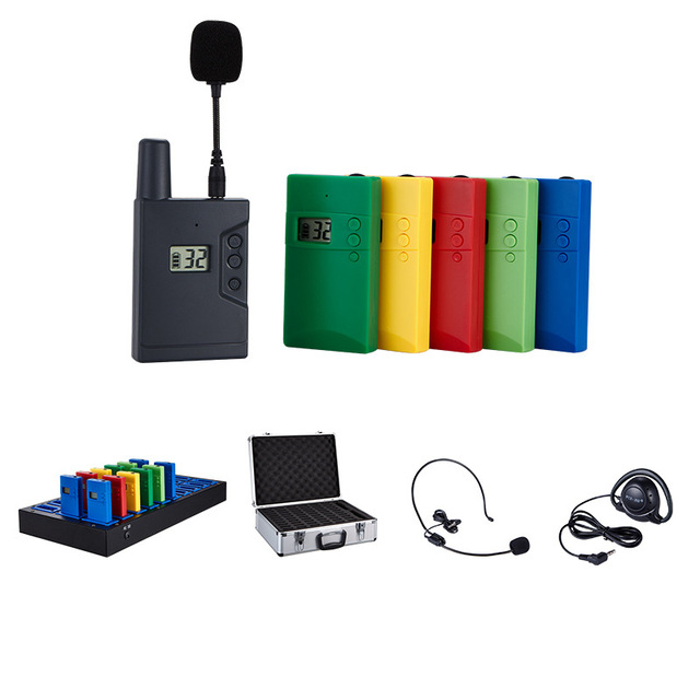 High-quality Portable Wireless Communication Audio Tour Guide System Two Way Talk Back Headset Tourguide for Guiding