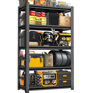 Étagère de <span class=keywords><strong>garage</strong></span> robuste <span class=keywords><strong>à</strong></span> 5 niveaux, en métal sans boulons, avec finition thermolaquée, pour entrepôt, sous-sol, point de contrôle - Product Image 6