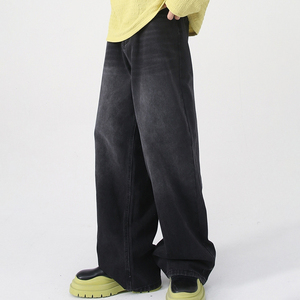 Pantalones Vaqueros Holgados para Hombre Tallas Grandes, 400 GSM, Estilo Urbano, Lavado Vintage, Corte Recto y Ancho - Product Image 6