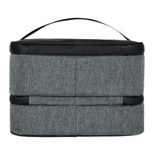 Sen Rong <b>Insulated</b> Cooler Bag Gray Neoprene Zipper Closure Handle <b>Lunch</b> <b>Box</b> Keep Cold Food Storage - Product Image 2