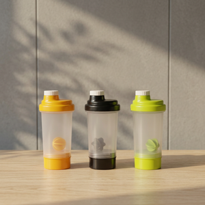 600 ml Sports Shaker <b>Bottle</b> <b>Protein</b> Shake Cup Portable Mixing Drinkware for Gym Fitness - Product Image 1