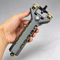 Ketapel Aluminium CNC dengan Magazen Logam 10 Peluru dan Laser Sight, Anti-Macet dan Anti-Jatuh untuk Berburu dan Menembak