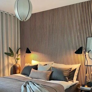 Nuovo pannello di legno con rivestimento in legno a lamelle 3D pannello acustico a parete Akustik pannelli insonorizzati - Product Image 3