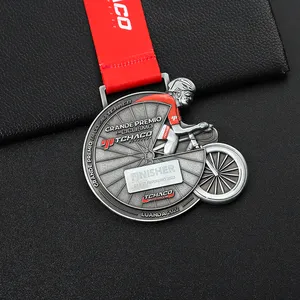 Custom Bicycle Sport Fashion Attractive Design Cycling Challenge Metal Award Cycle Medals