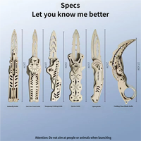 Couteau pliant papillon à lame articulée, modèle de puzzle en bois à assembler, jouet éducatif, style CSGO, couteau de jeu à assembler