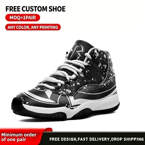 Tênis de Basquete Personalizados de Cano Alto OEM, Qualquer Cor, Impressão Personalizada, Calçados Esportivos com Cadarço para Homens e Mulheres - Product Image 1