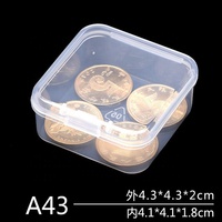 Boîtes de Rangement Petites en Plastique A43 Transparentes Rectangulaires Vente Directe Usine pour Bijoux en Matériau PP
