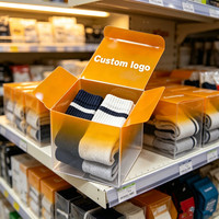 Boîte d'emballage en plastique transparent PET recyclable imprimée en couleur pour chaussettes, vêtements, cosmétiques, outils de rangement