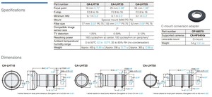 กล้อง CA-LHT35 กล้องวิชั่นเซนเซอร์ - Product Image 4