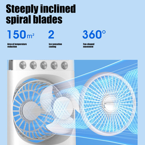 Ventilateur Climatiseur Portable Mini de Bureau, Rafraîchisseur d'Espace Personnel à 3 Vitesses avec Brume d'Eau, pour Maison et Bureau, Électrique/à Piles - Product Image 6