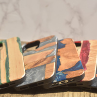 Nouveaux produits : Étui de téléphone en résine naturelle et bois pour iPhone 14 15 16 17 18 Pro Max, étui de téléphone en bois et résine avec logo personnalisé
