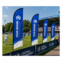 Tente de réception personnalisée avec kit de drapeau plume pour festivals sportifs en plein air et stands promotionnels pour salons professionnels