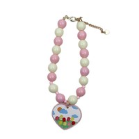 Collier pour animaux de compagnie JXANRY - Chat et chien - Pendentif simple en forme de cœur et de fleur - Matériaux composites durables - Collier