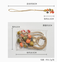Sangle de fixation de rideau moderne, nouvelle, simple, en coton et lin, faite à la main, 45 cm, avec boule et pendentif fleur décoratif