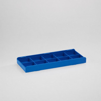 Boîte d'emballage carrée en plastique PP à double ouverture, 10 compartiments, écologique, anti-déversement, pour lames, hautement recommandée