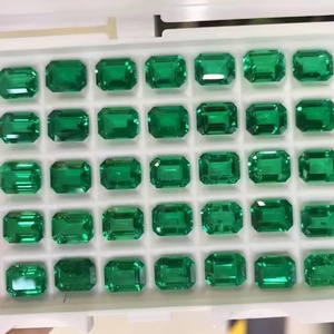 Vente en gros de pierres précieuses en vrac de qualité émeraude, certifiées IGI, cultivées en laboratoire, émeraude verte synthétique 5x7mm 1.00CT, couleur à effet de fracture - Product Image 5