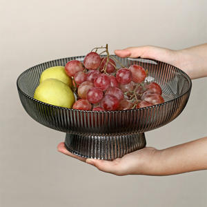 Piatto Decorativo Creativo per Casa e Ristorante in <span class=keywords><strong>Vetro</strong></span> con Intarsi Dorati Non Tossico per Frutta Dessert Snack Caramelle Stile Japandi di Alto Valore - Product Image 3