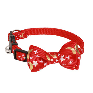 <span class=keywords><strong>Collar</strong></span> de Lujo para Perros y Gatos Pequeños con Diseño de Estrellas, Luna y Lazo, con Campana y Cierre de Seguridad, Venta al Por Mayor - Product Image 2