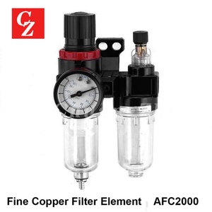 AFC2000 1/4" ตัวกรองแยกน้ำมันและน้ำสำหรับเครื่องพ่นสีแบบใช้ลม พร้อมวาล์วลดแรงดันลมและตัวควบคุมแรงดันลม - Product Image 3