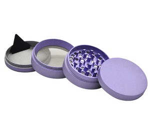 Nuevo esmerilado textura colorTobecco Herb Grinder 2,48 pulgadas 4 capa con triángulo raspador - Product Image 6
