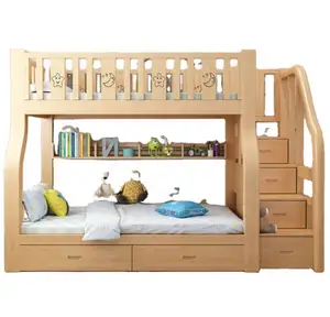 Деревянная двухслойная кровать YQ JENMW для матери и ребенка двухъярусная кровать
