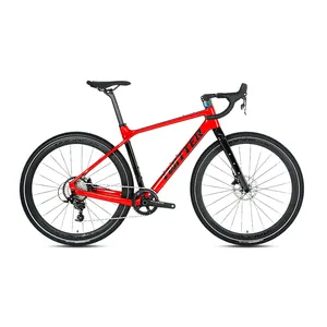 Alta qualidade estrada bicicleta Gravel X APEX 11 velocidade hidráulica freio a disco de fibra de carbono bicicleta com pneus 700x40c