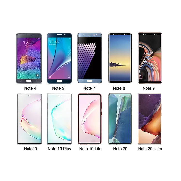 Samsung — ensemble écran Lcd de remplacement pour téléphone portable, pour Samsung Galaxy Note 4 5 7 8 9 10 Plus 20 Ultra, vente en gros, pouces