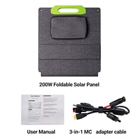 Panneau solaire pliable de 200W | MONO 144 cellules 23% efficacité IP67 panneau de porte-documents étanche pour générateur solaire de centrale électrique