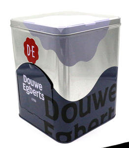 Большая квадратная коробка для кофе 166x166x213 мм с удобной дверью-Контейнер для сыпучих бобов - Product Image 1