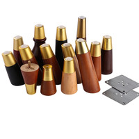 Pinlong Accessoires de meubles personnalisés en gros Jambes de canapé en bois massif Jambes de table en bois simples et modernes