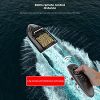 Bateau de pêche télécommandé électrique haute puissance V050 avec distributeur d'appâts, GPS, matériau ABS, sondeur de poissons, modèle Raptor, portée 500m