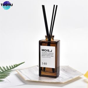 Botella de vidrio para aromaterapia, difusor de caña, Rectangular, cuadrado, ámbar, Arami, gran oferta - Product Image 1