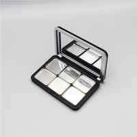 Emballage de fard à paupières carré en gros, emballage personnalisé de palette de fard à paupières, palette de fard à paupières vide, conteneur magnétique pour maquillage