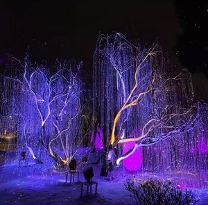 Luz de árbol de fibra óptica para decoración de jardines, eventos interiores/exteriores, iluminación con motivos festivos, IP65, personalizable - Product Image 1