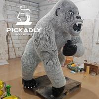 Offre Spéciale extérieur parc jardin décoration animal résine fibre de verre gorille Statue sculpture à vendre