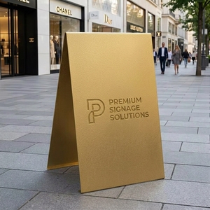 Insegna a Forma di A in Acciaio Corten con Effetto Testurizzato Speciale, Insegna Stabile per Esterni - Product Image 4