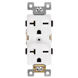 Duplex Receptacle Commercial Spec Grade 20 Amp 125 Volt Side Wire 2 Pole 3 Wire Self gfci breaker