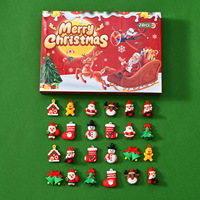 Jouets promotionnels de Noël : Porte-clés poupée en peluche, Boîte surprise 24 pièces, Ornement suspendu mignon, Boîte surprise pour fête de fin d'année