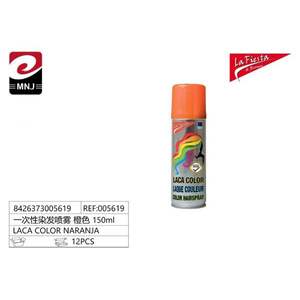 Spray de Color para el Cabello La Fiesta Naranja 150ml Tinte Temporal para el Cabello - Product Image 3