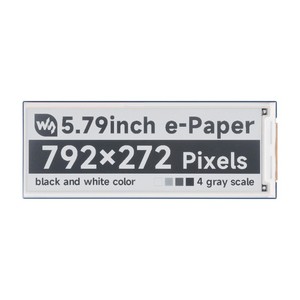 โมดูลจอแสดงผลอีเปเปอร์ขนาด 5.79 นิ้ว, จอแสดงผลอีอิงค์, 792x272, สีดำ/ขาว, อินเทอร์เฟซ SPI - Product Image 1