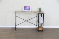 Bureau d'angle en forme de L avec étagères de rangement, table d'écriture gain de place pour le bureau à domicile