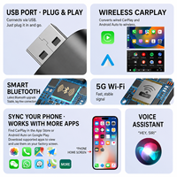 OEM MS-11 Portablewireless Android Auto carplay 2-in-1 Adapter Dongle Kabel/Nirkabel Koneksi USB Garansi 1 Tahun Plug Play