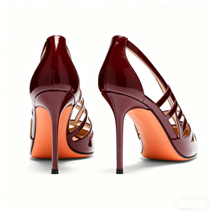 Женские туфли-лодочки из лакированной кожи с вырезами и острым носком - Product Image 4