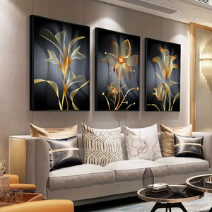 Tableau mural moderne de luxe sur toile, affiche et impressions décoratives, peinture florale pour salon, Cuadros, décoration intérieure - Product Image 5