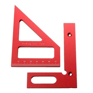 Triangular Ruler Aluminum Alloy 30 Cm Drawing Line Ruler For Home Carpentry Renovation - Product Image 3