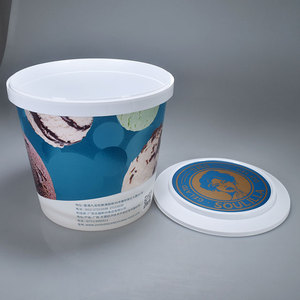 Cubo <span class=keywords><strong>de</strong></span> helado <span class=keywords><strong>de</strong></span> 5,2 L PP con tapa y ASA, logotipo personalizado IML, gran capacidad, reutilizable, duradero - Product Image 6