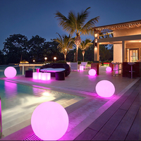 Lampe globe LED moderne à 16 couleurs, étanche IP65, diamètre 15 cm, autonomie 8-12h, alimentée par batterie, intensité réglable, éclairage pour la maison et le jardin