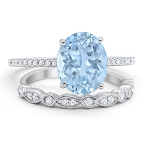 Bague de fiançailles et de mariage en argent sterling 925 avec pierre brute d'aquamarine taille Asscher, vente en gros - Product Image 1